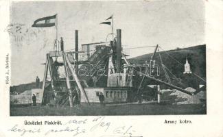 Piski gold mine, excavator machine (EK)