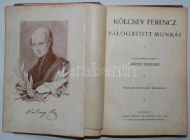 Kölcsey Ferencz válogatott munkái. Bp., é.n., Lampel. Remekírók képes könyvtára Leszik-féle liliomos festett egászvászon kötésben, egy lap kijár, kopott