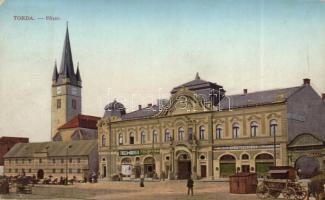 Torda main square, shops, pharmacy