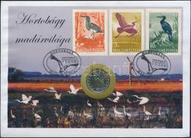 1994-2008. 5Ft "Hortobágy madárvilága" érmés bélyeges boríték (6x) mind különféle bélyegva...