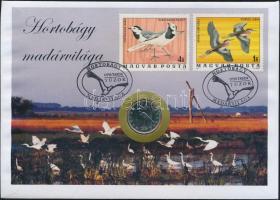 1994-2008. 5Ft "Hortobágy madárvilága" érmés bélyeges boríték (6x) mind különféle bélyegva...
