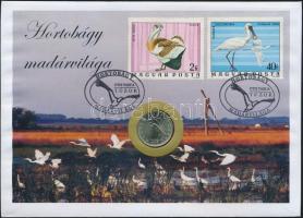 1994-2008. 5Ft "Hortobágy madárvilága" érmés bélyeges boríték (6x) mind különféle bélyegva...
