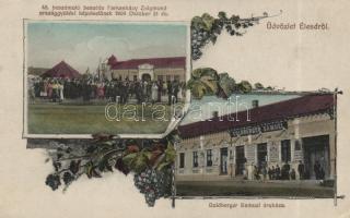 Élesd Farkasházy Zsigmond ogy. képviselő beszéde 1909. október 31-én, Goldberger Sámuel áruháza / shop