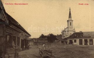 Marosludas Deák street, the shops of Gyula Goldstein and Károly Valics (EB)