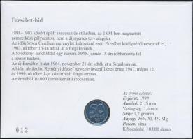 1999. 50f "45 éves az újraátadott Erzsébet-híd" érmés bélyeges boríték (3x) mind klf bélye...