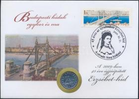 1999. 50f "45 éves az újraátadott Erzsébet-híd" érmés bélyeges boríték (3x) mind klf bélye...