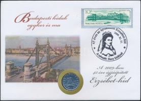 1999. 50f "45 éves az újraátadott Erzsébet-híd" érmés bélyeges boríték (3x) mind klf bélye...