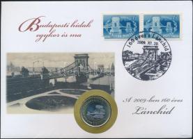 1999. 50f "45 éves az újraátadott Erzsébet-híd" érmés bélyeges boríték (3x) mind klf bélye...