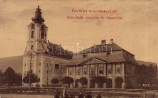 Breznóbánya Catholic church, town hall