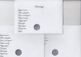 1968. 1Ft "Hortobágy" érmés bélyeges boríték alkalmi bélyegzővel (3x) klf bélyegvariációva...