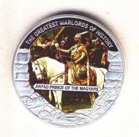 Libéria 2009. 5$ ezüstözött Cu "Nagy Hadvezérek / Árpád fejedelem" T:PP Tanúsítvánnyal, cs...