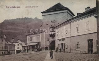 Körmöcbánya Városkapu tér, Klein Ármin kereskedése / City gate, shop