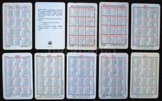 1970-1975 10 db színész kártyanaptár