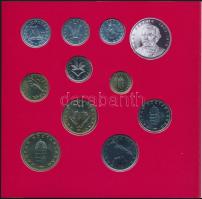 1994. 10f-100Ft 10klf db + 200Ft Ag "Deák" dísztokos szettben T:BU