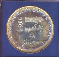 1981. 500Ft Ag "Bartók Béla" T:BU eredeti MNB plasztiktokban!