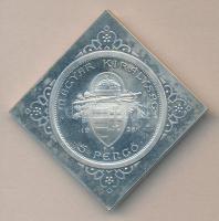 1938. 5P Ag "Álló Szent István" CSEGELY U.P. jelzéssel, Artex-veret (45mm/50.42g) T:PP Csak 1091db! / Hungary 1938. 5 Pengő "Standing St. Stephen" KLIPPE restrike with U.P. mark (45mm/50.42g) C:PP Only 1091 examples! Huszár: 2308., Adamo PE6.4