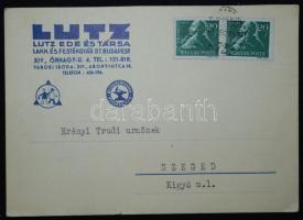 Lutz Lakk és Festékgyár R.T. reklám levelező-lap.