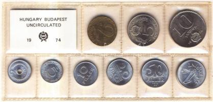 1974. 2f-10Ft 9db klf érmés forgalmi sor fóliatokban T:1
