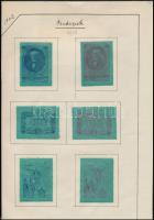 1902 Kossuth centenárium 6 db levélzáró, 2 sorban