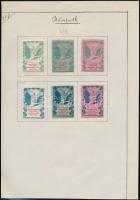 1907 Munkajóléti kiállítás, Budapest 6 db levélzáró teljes sorban