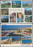 Kb 250 db modern képeslap: városképek és üdvözlők