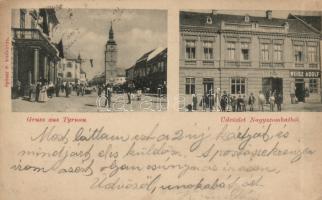 1899 Nagyszombat with the shop of Adolf Weisz (EK)