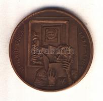 Kiss Sándor (1925-1999) 1984. "MÉE Szombathely / Derkovits Gyula" Br emlékérem (42,5mm) T:...