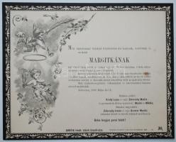 1899 Gyászjelentés 19×24 cm