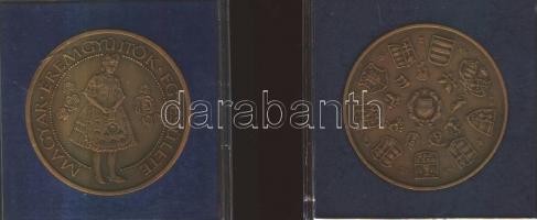 Csúcs Viktória (1934-) 1979. "MÉE - Szent István dénár" Br emlékérem (d=42mm) T:1 + Fritz ...