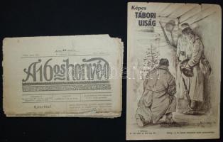 2 db katonai újság, szakadásokkal