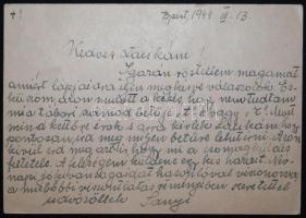 Király Sándor operaénekes autográf levele