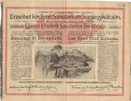 1904. "Erzsébet királyné Sanatorium Sorsjegykölcsön" sorsjegye 5K-ról (5x) T:3