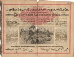 1904. "Erzsébet királyné Sanatorium Sorsjegykölcsön" sorsjegye 5K-ról (5x) T:3