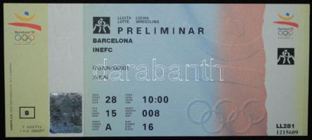 1992 Barcelona olimpiai belépőjegy