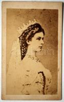 Erzsébet királyné (1867) keményhátú fotó / Cabinet photo of Sissy 6.5 × 10.5 cm