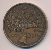 Bognár György (1944-) 1990. "MÉE Budapest / Nagy Imre a magyar nép mártírja" Br emlékérem (42,5mm) T:1