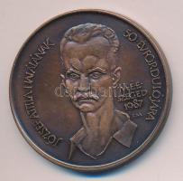 Fritz Mihály (1947-) 1987. "MÉE Szeged / József Attila halálának 50. évfordulója" Br emlék...