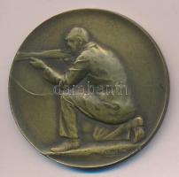1931. "Országos Polgári Lövész Egyesület V. Díj" Br díjérem (50mm) szign.: Huguenin, Dep. ...