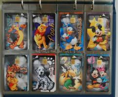 170 darabos külföldi telefonkártya-gyűjtemény igényes gyűrűs berakóban. Egzotikus országokból (dán, svéd, ghánai, kenya, mauritius) sorozatokkal / Collection of foreign phonecards, in quality album