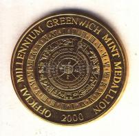 Nagy-Britannia 2000. "Millenniumi emlékérem  Greenwich" aranyozott fém emlékérem (44mm) dí...