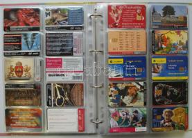 Nagy telefonkártya, szállodai kulcskártya, mobil feltöltőkártya gyűjtemény. kb 100 db magyar és külf...