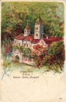 Újvidék monastery, litho (EK)