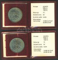 1984. 100Ft "Kőrösi Csoma Sándor" (2x) T:BU Eredeti tokban, tanúsítvánnyal!