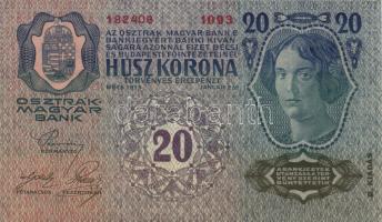 1913. 20K II.kiadás (5x) egymás utáni sorszámmal T:II