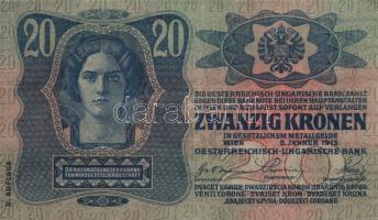 1913. 20K II.kiadás (5x) egymás utáni sorszámmal T:II