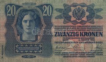 1913. 20K II.kiadás (5x) egymás utáni sorszámmal T:II