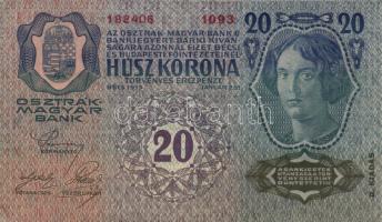 1913. 20K II.kiadás (5x) egymás utáni sorszámmal T:II