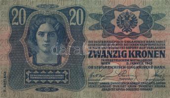 1913. 20K II.kiadás (5x) egymás utáni sorszámmal T:II