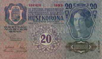 1913. 20K II.kiadás (5x) egymás utáni sorszámmal T:II