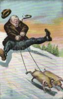 Pigs, humour (small tear)